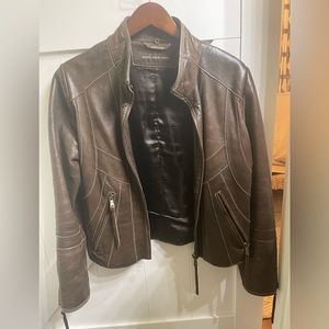 Beautiful soft brown Marc Jacobs leather jacket.